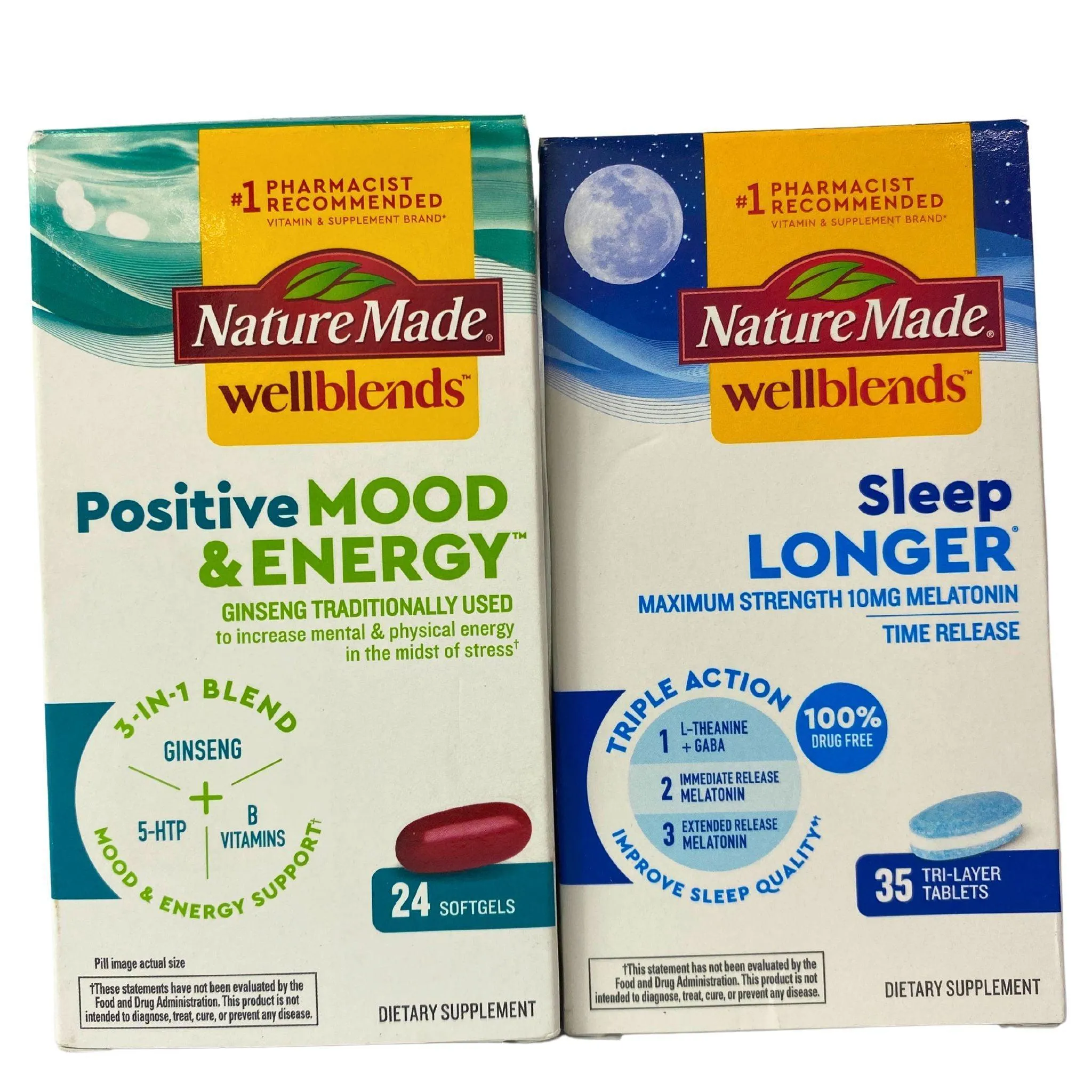 Nature Made Wellblends Sleep Longer & Positive Mood & Energy Mix (50 Pcs Lot)