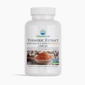 Nature's Lab Turmeric Extract with Curcumin C3 and BioPerine  - 120 Capsules