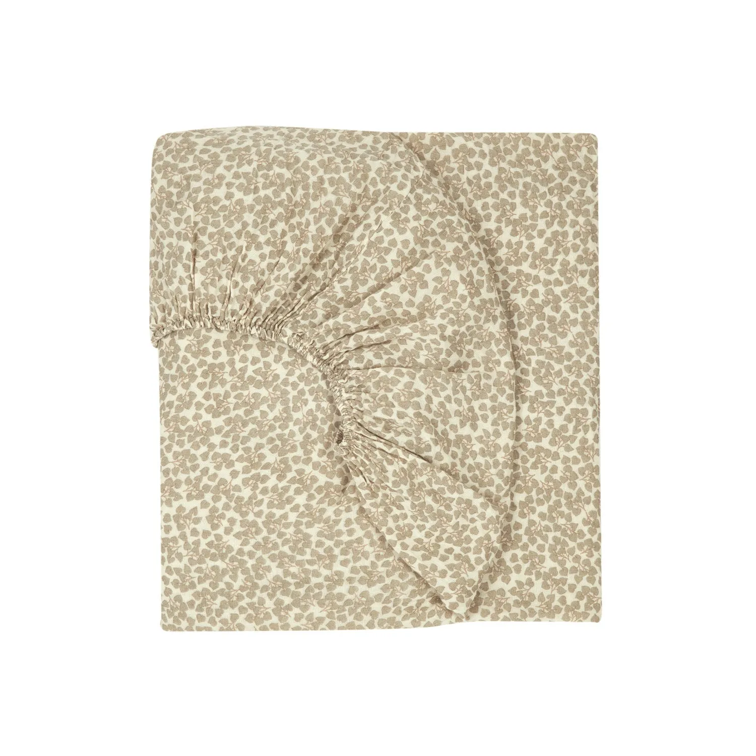 Nobodinoz Fitted Cot Sheet Wabi-Sabi Light Green Yumiko