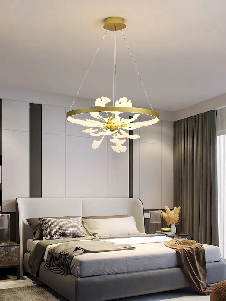 Nordic Minimalist Pendant lights Living Room Geometric Line Ginkgo Lamp Simple Modern Luxury Bedroom Dining Room Chandelier