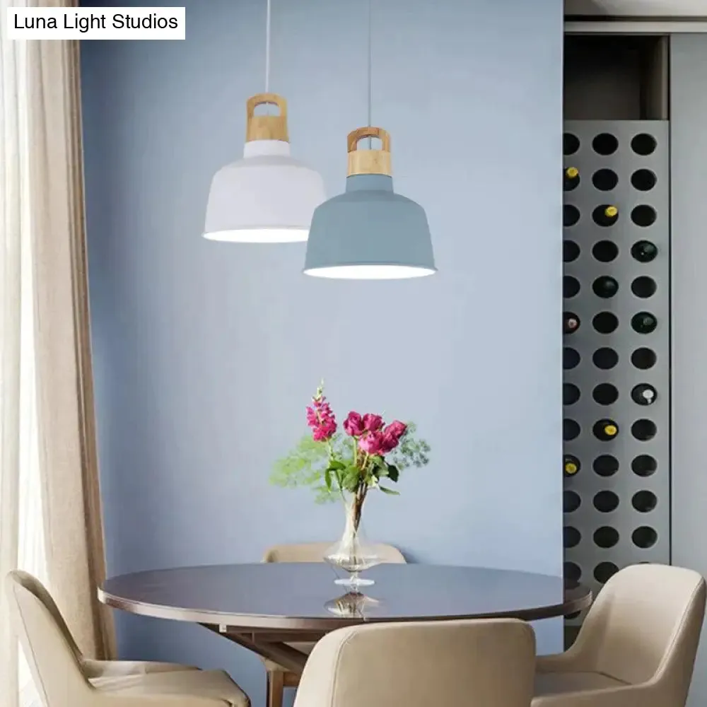 Nordic modern ceiling lamp wood aluminum pendant lights living room dining table kitchen aisle bedside decorative lighting