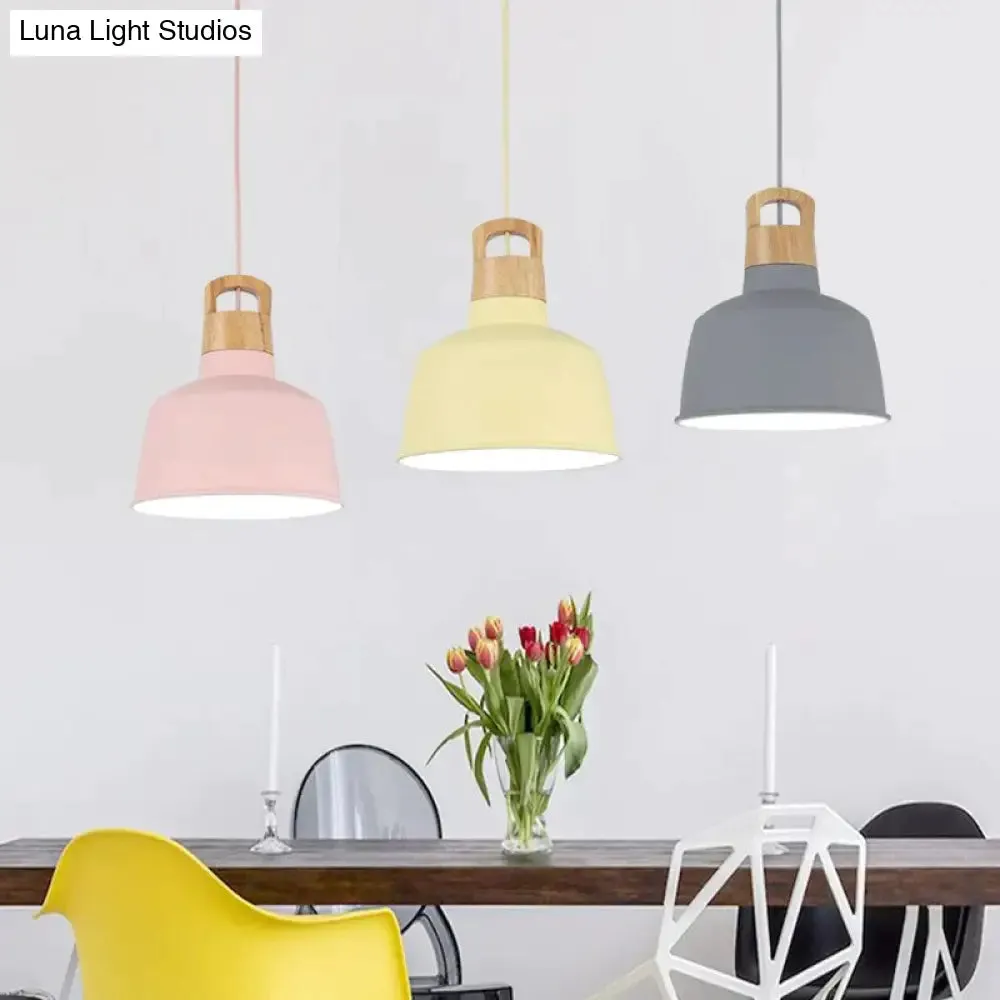 Nordic modern ceiling lamp wood aluminum pendant lights living room dining table kitchen aisle bedside decorative lighting