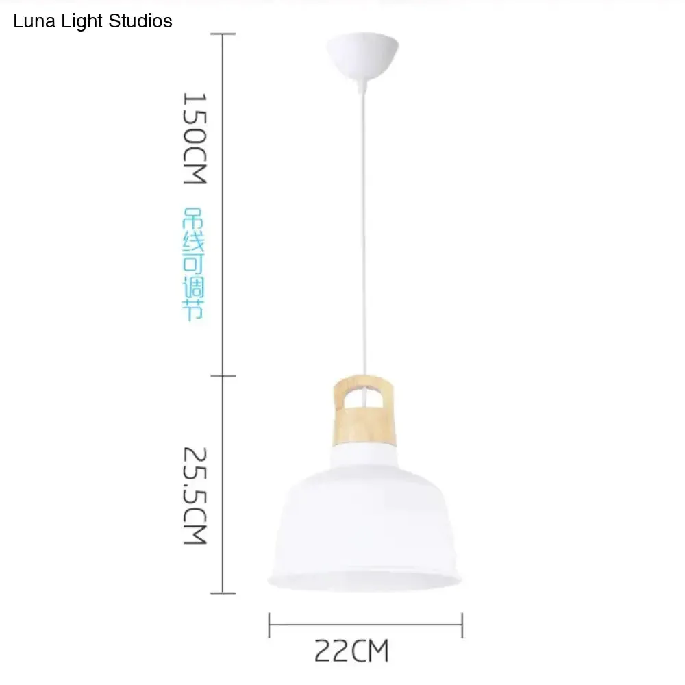 Nordic modern ceiling lamp wood aluminum pendant lights living room dining table kitchen aisle bedside decorative lighting