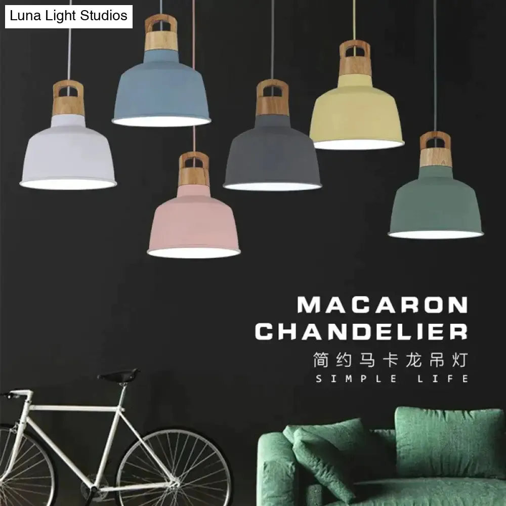 Nordic modern ceiling lamp wood aluminum pendant lights living room dining table kitchen aisle bedside decorative lighting