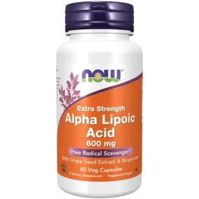 Now Foods Alpha Lipoic Acid 600mg 60 Veg Caps