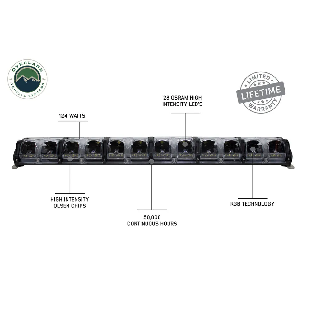 Overland Vehicle Systems - EKO 30" LED Light Bar with Variable Beam, DRL, RGB & 6 Brightness