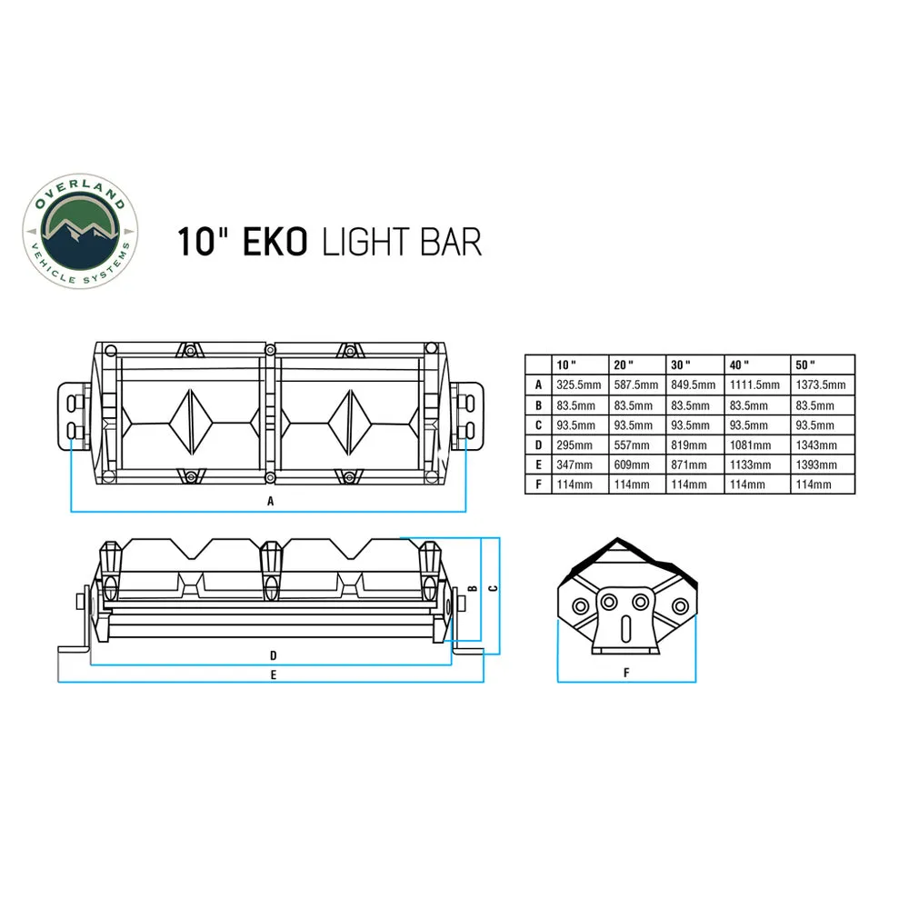 Overland Vehicle Systems - EKO 40" LED Light Bar with Variable Beam, DRL, RGB & 6 Brightness