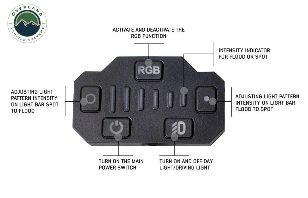 Overland Vehicle Systems EKO 40" LED/RGB Light With Switch, Harness & Mounting Hardware | Universal