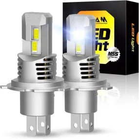 OXILAM H4/9003/HB2 Headlight Bulb, 24000LM Plug-N-Play, 6500K with Fan Canbus Error Free for Halogen Replacement LED lights
