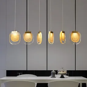 Post-modern Crystal Chandelier For Bedside Rotating Duplex Building Luxury Creative Personality Bar Copper Restaurant Droplight