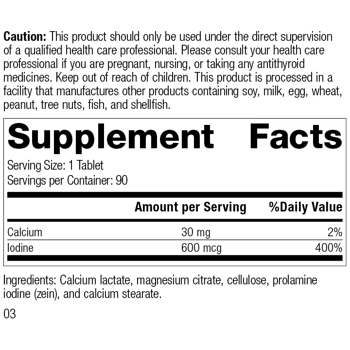 Prolamine Iodine, 90 Tablets