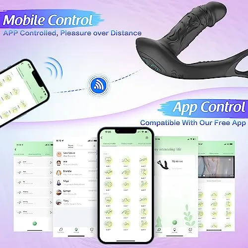 Prostate Massager with 9 Vibration Settings & Wiggle Motions
