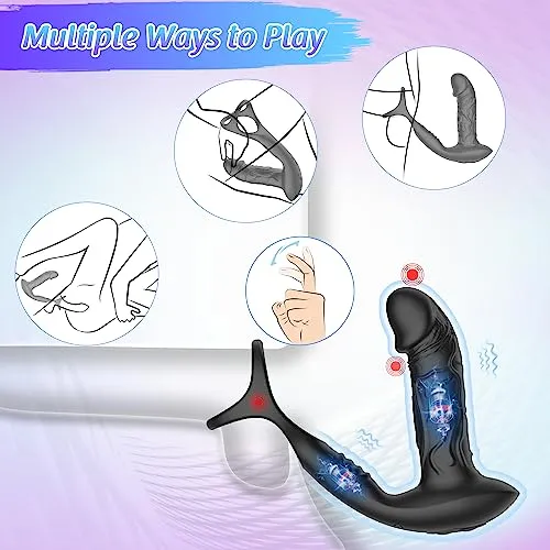 Prostate Massager with 9 Vibration Settings & Wiggle Motions