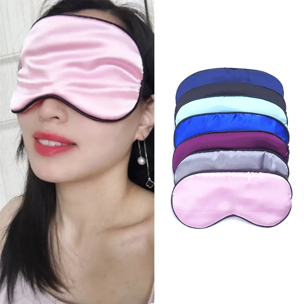 Pure Silk Sleep Eye Mask | Travel Relax Aid | Blindfold Comfort