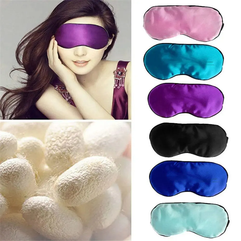 Pure Silk Sleep Eye Mask | Travel Relax Aid | Blindfold Comfort