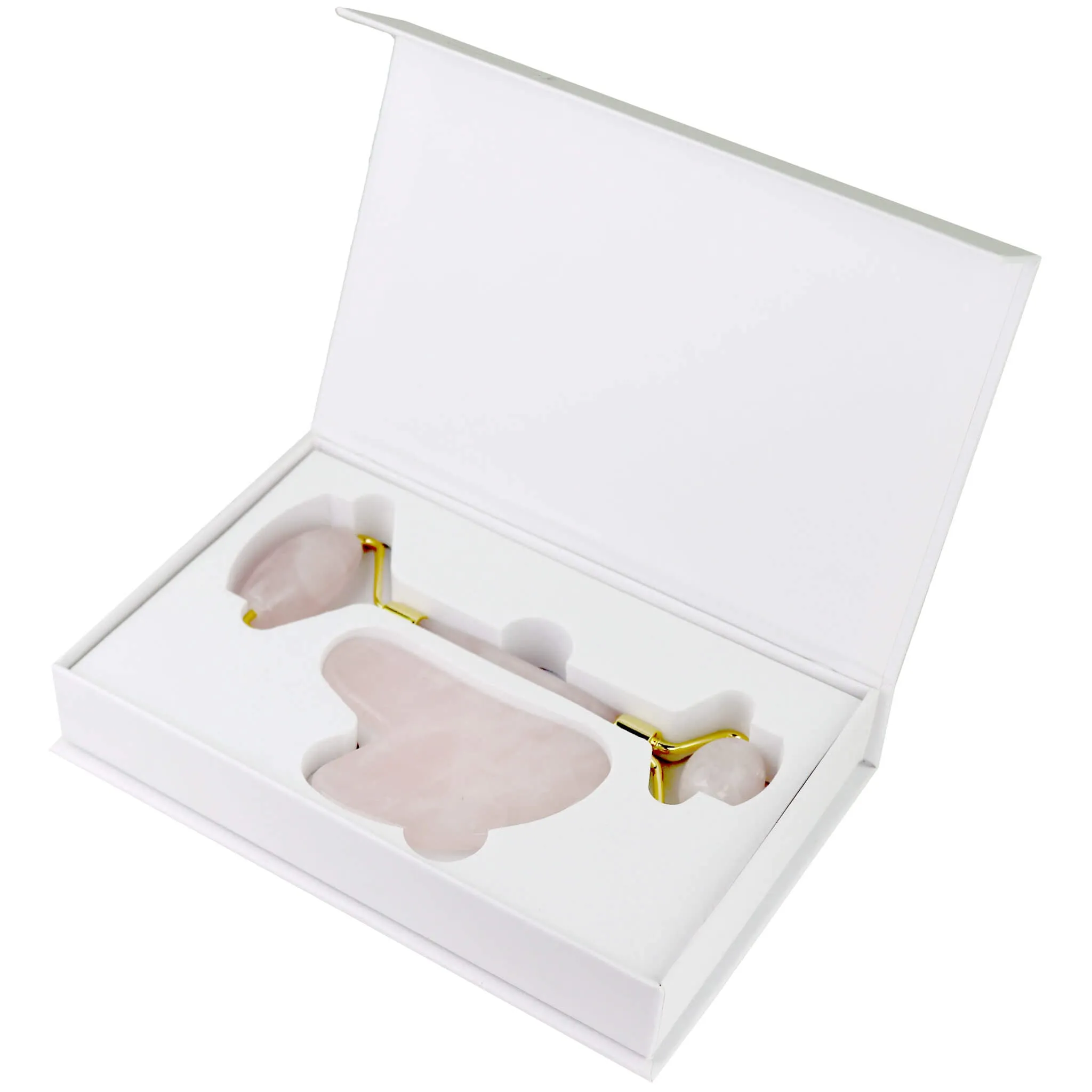 Quartz Facial Roller and Gua Sha Massage Set