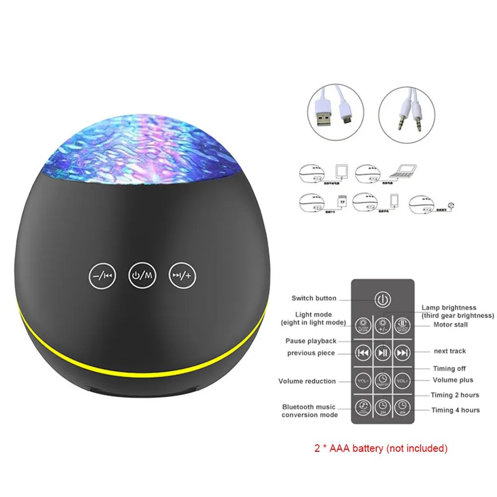 Remote Control Ocean-Wave Projector Light