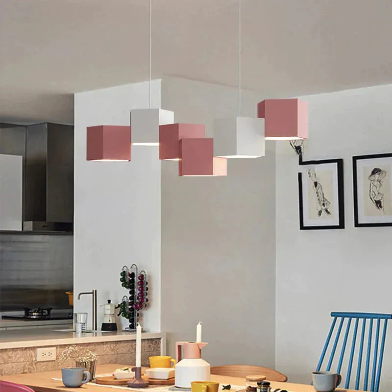 Restaurant Chandelier Simple Modern Creative Home Nordic Style Bar Chandelier Atmosphere Warm Dining Room Lamps