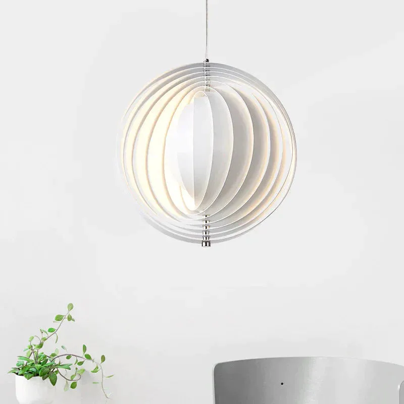 Rotary Moon Chandelier Living Room Bedroom Dining Room Lamps Wrought Iron Lamps
