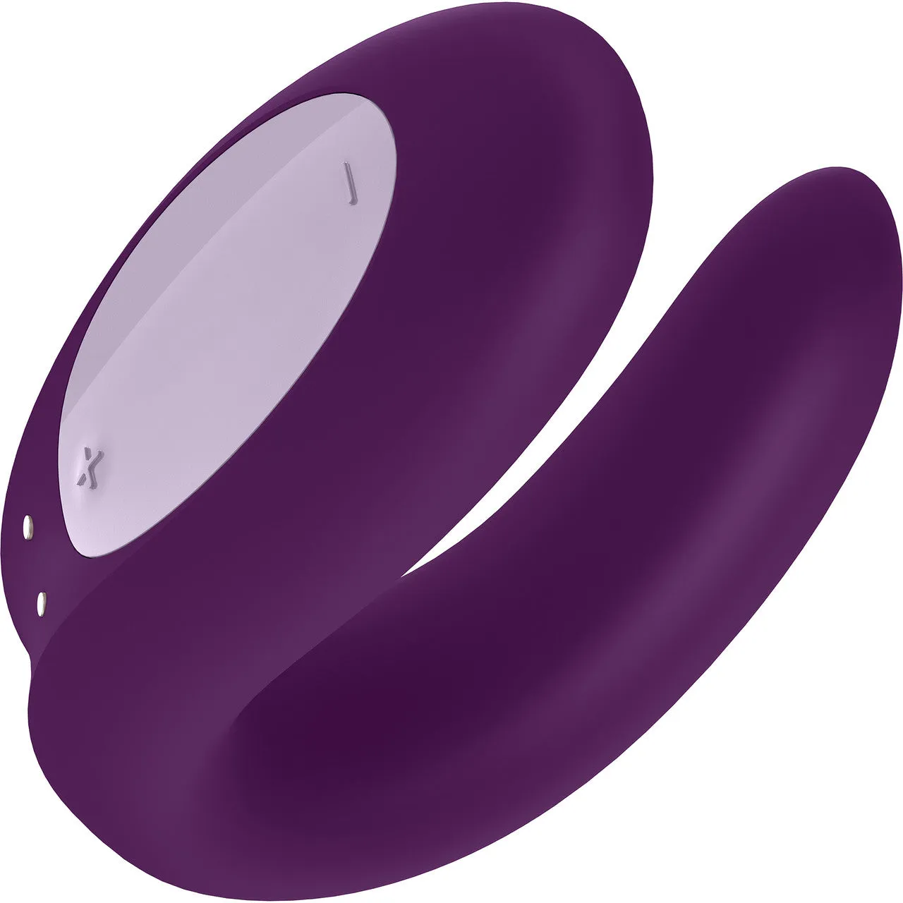 Enhanced Purple Satisfyer Double Joy Silicone Wearable Couples Vibrator with App-Controlled Dual Stimulation