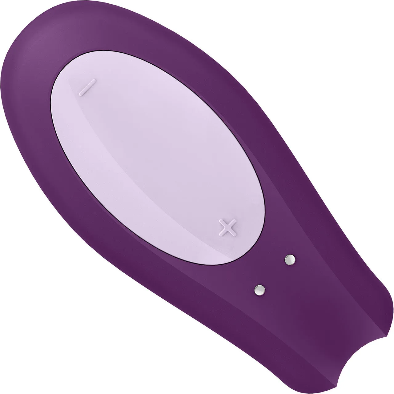 Enhanced Purple Satisfyer Double Joy Silicone Wearable Couples Vibrator with App-Controlled Dual Stimulation