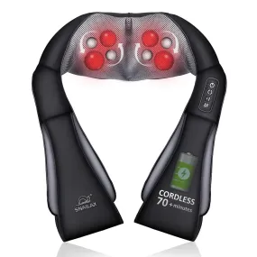 SL-632NC Snailax Neck Massager, Black, Cordless