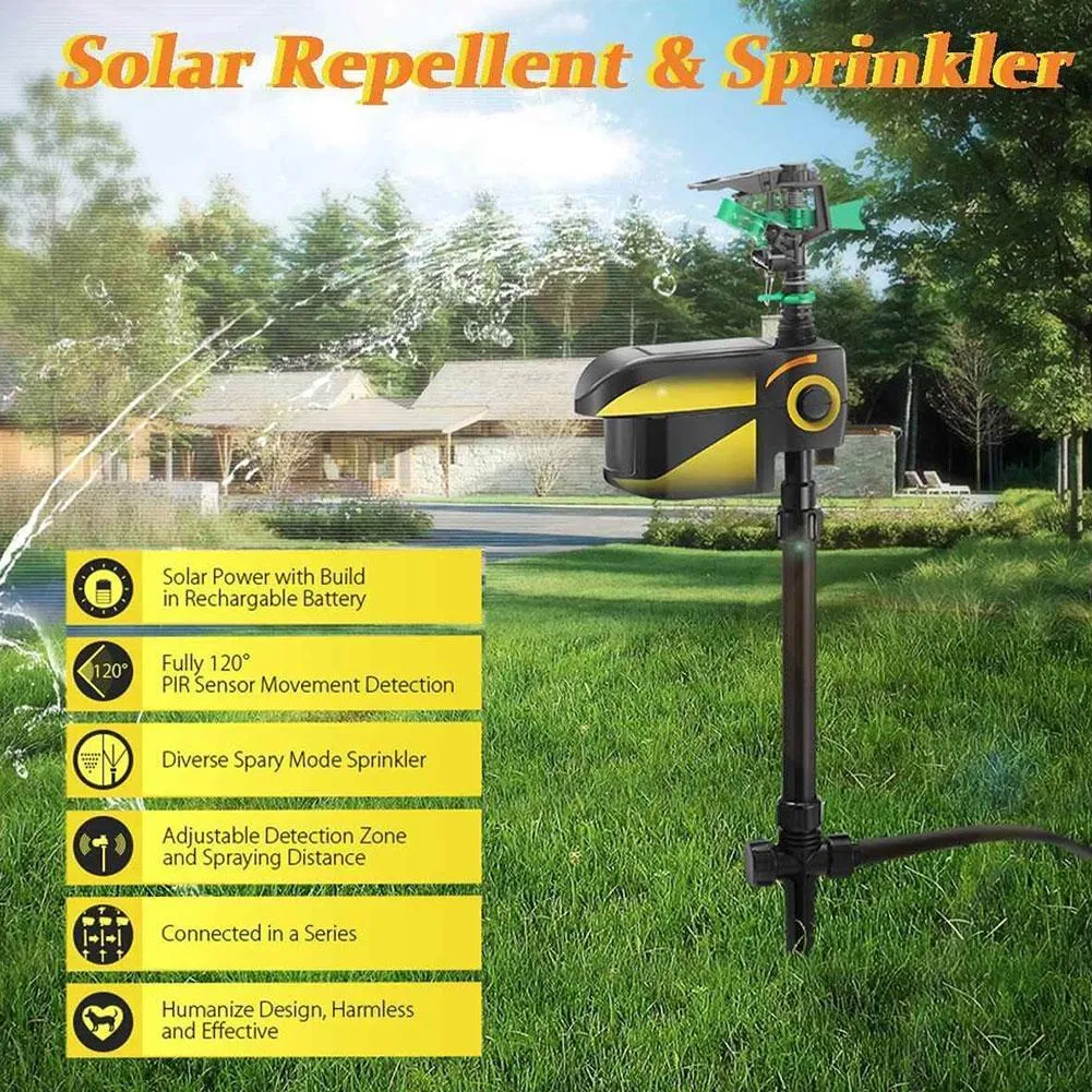 Solar Powered Motion Activated Deer Sprinkler PACK of 4 - Get Rid Of Deer