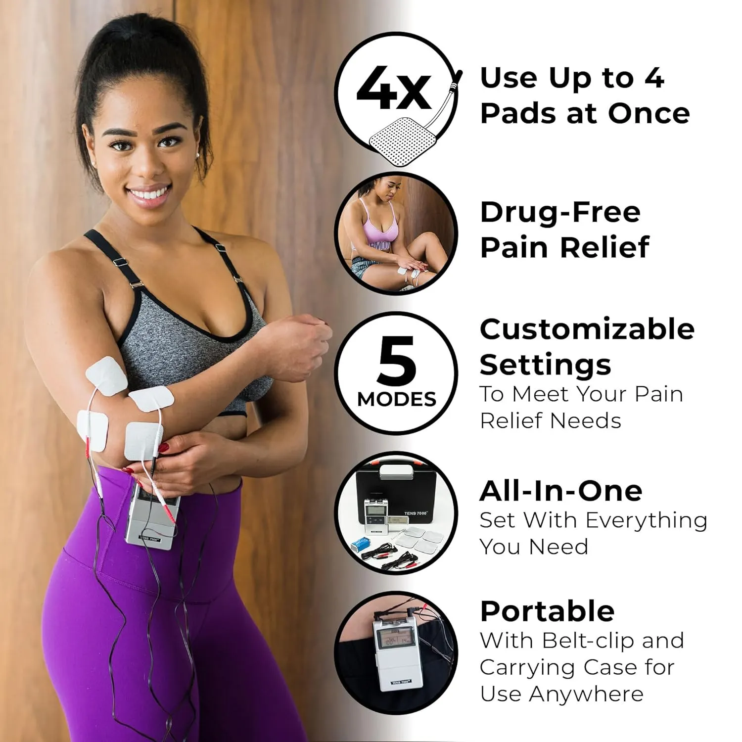 TENS Unit Muscle Stimulator with Accessories
