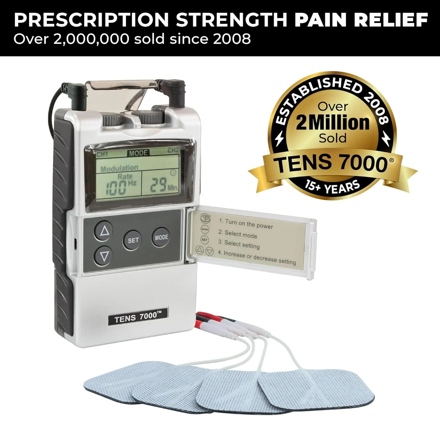 TENS Unit Muscle Stimulator with Accessories