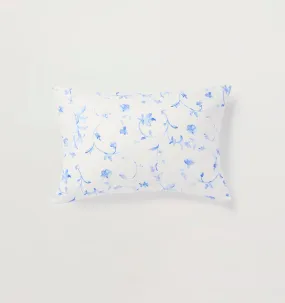 The Perry Lumbar Throw Pillow - Blue Botanical