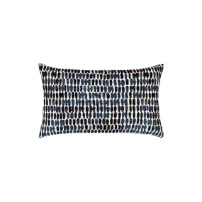 THUMBPRINT INDIGO LUMBAR PILLOW