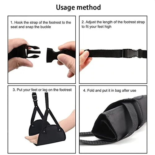 Travel Foot Hammock Footrest for Airplane