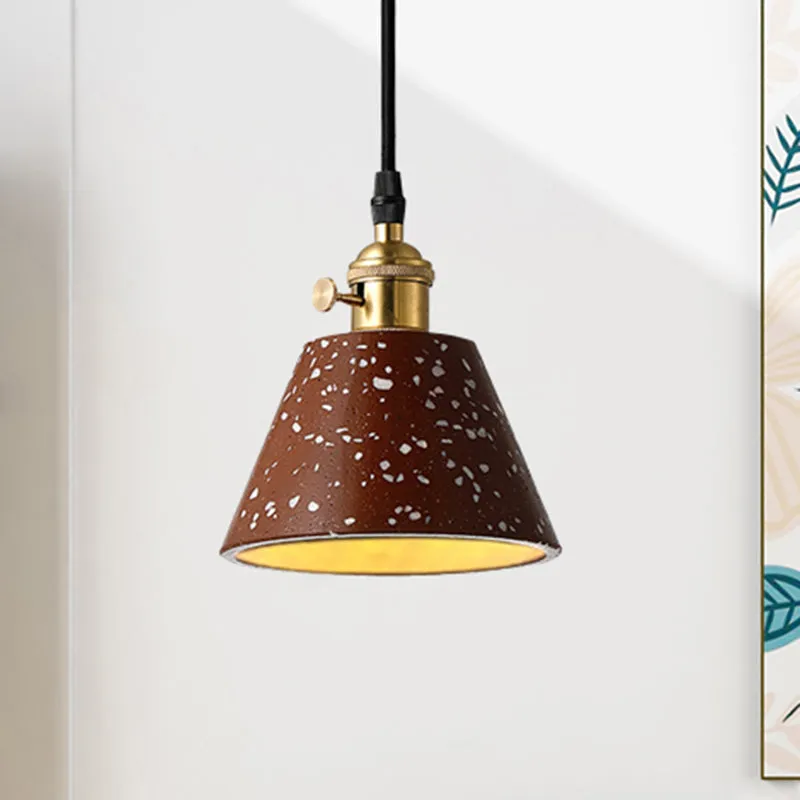 Vera - Nordic Style Black/Blue/Green Cone Concrete Pendant Lighting