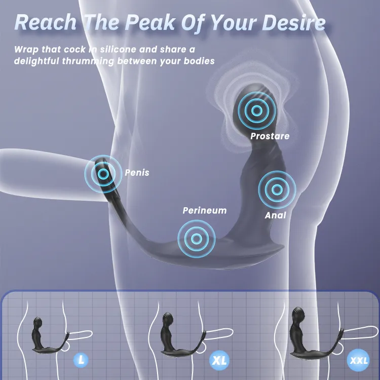 Vibrating Prostate Massager with Built-in Cock Ring for Enhanced Pleasure