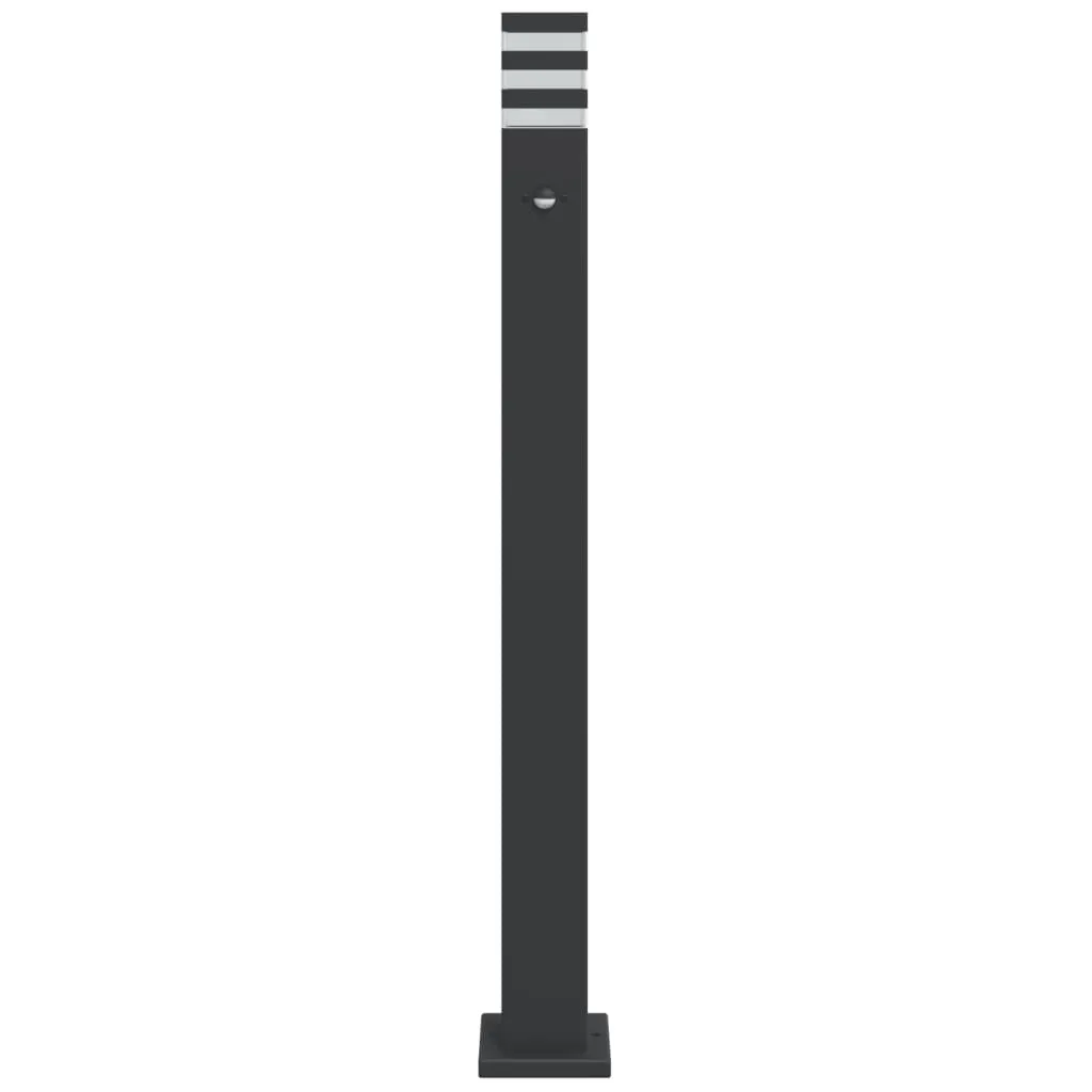 vidaXL Outdoor Floor Lamps with Sensors 3pcs Black 110 cm Aluminium