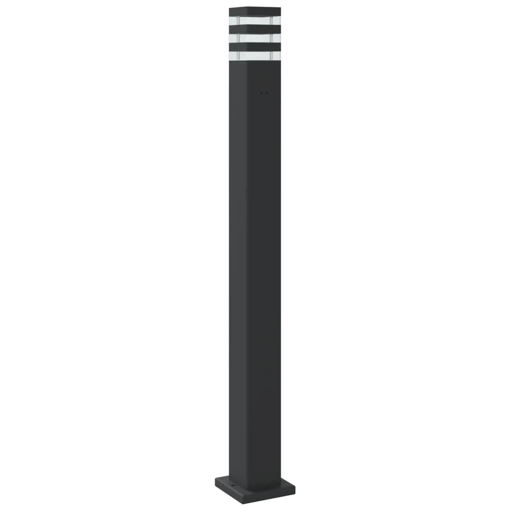 vidaXL Outdoor Floor Lamps with Sensors 3pcs Black 110 cm Aluminium