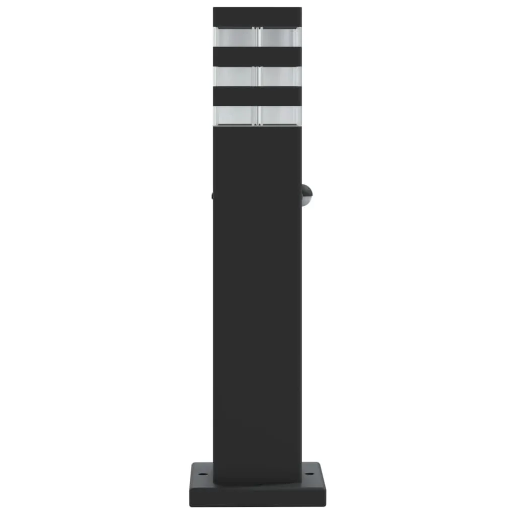 vidaXL Outdoor Floor Lamps with Sensors 3pcs Black 50 cm Aluminium