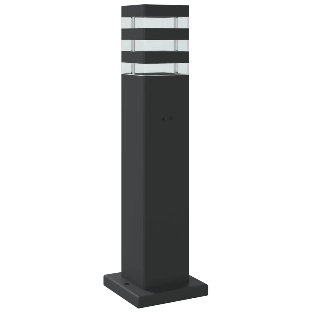 vidaXL Outdoor Floor Lamps with Sensors 3pcs Black 50 cm Aluminium