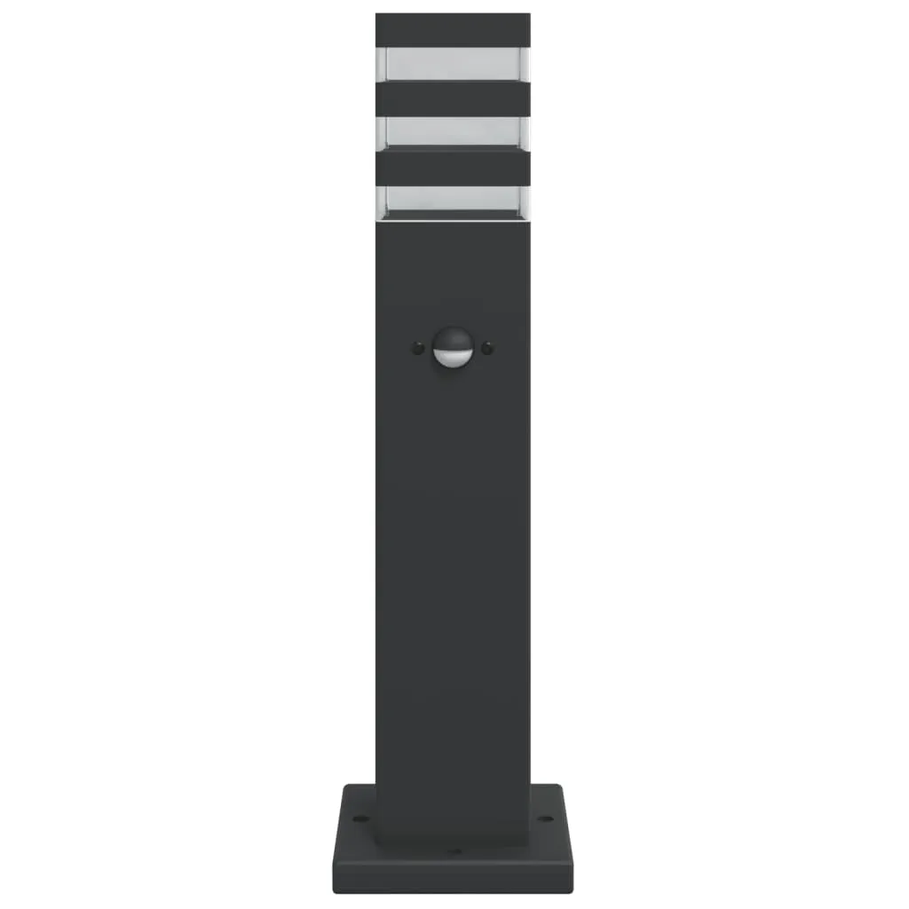 vidaXL Outdoor Floor Lamps with Sensors 3pcs Black 50 cm Aluminium