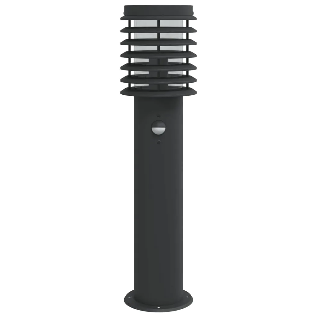 vidaXL Outdoor Floor Lamps with Sensors 3pcs Black 60 cm Stainless Steel