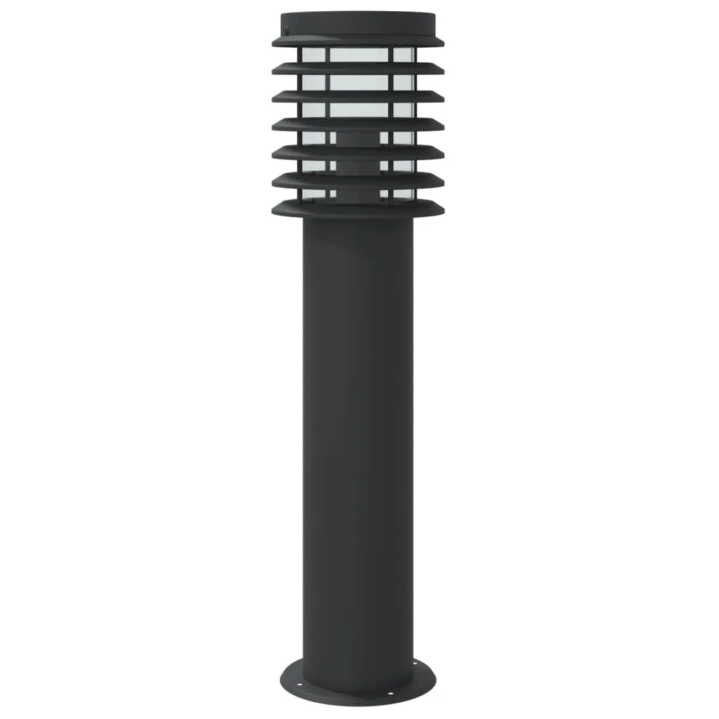 vidaXL Outdoor Floor Lamps with Sensors 3pcs Black 60 cm Stainless Steel