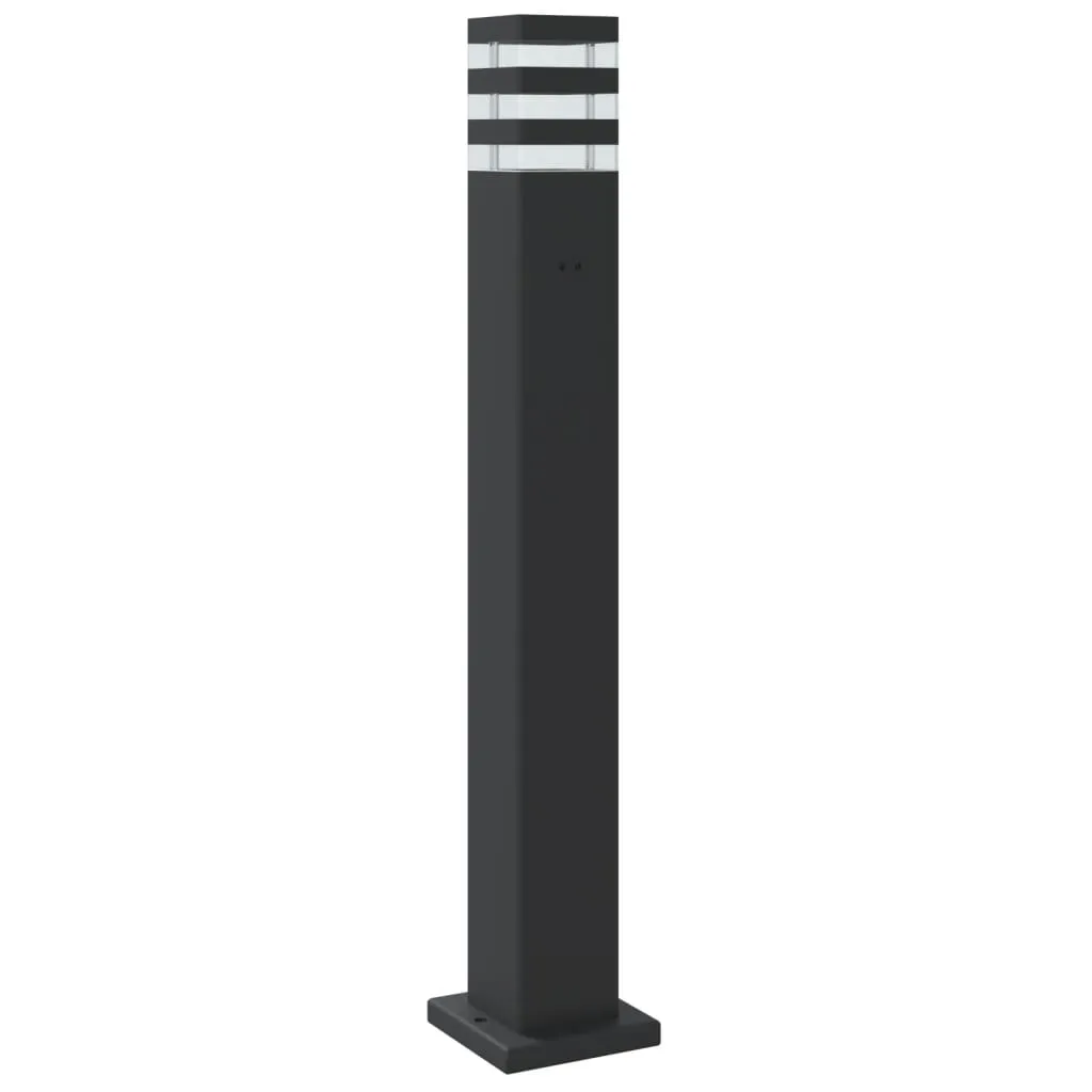 vidaXL Outdoor Floor Lamps with Sensors 3pcs Black 80 cm Aluminium