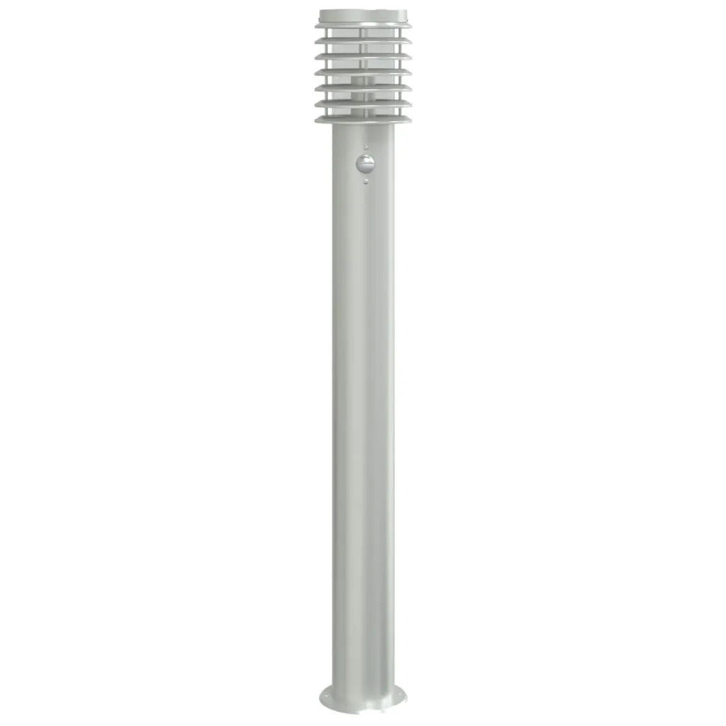 vidaXL Outdoor Floor Lamps with Sensors 3pcs Silver 110cm Stainless Steel