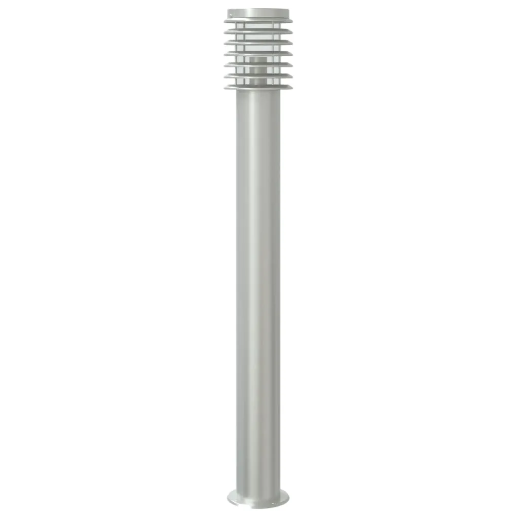 vidaXL Outdoor Floor Lamps with Sensors 3pcs Silver 110cm Stainless Steel