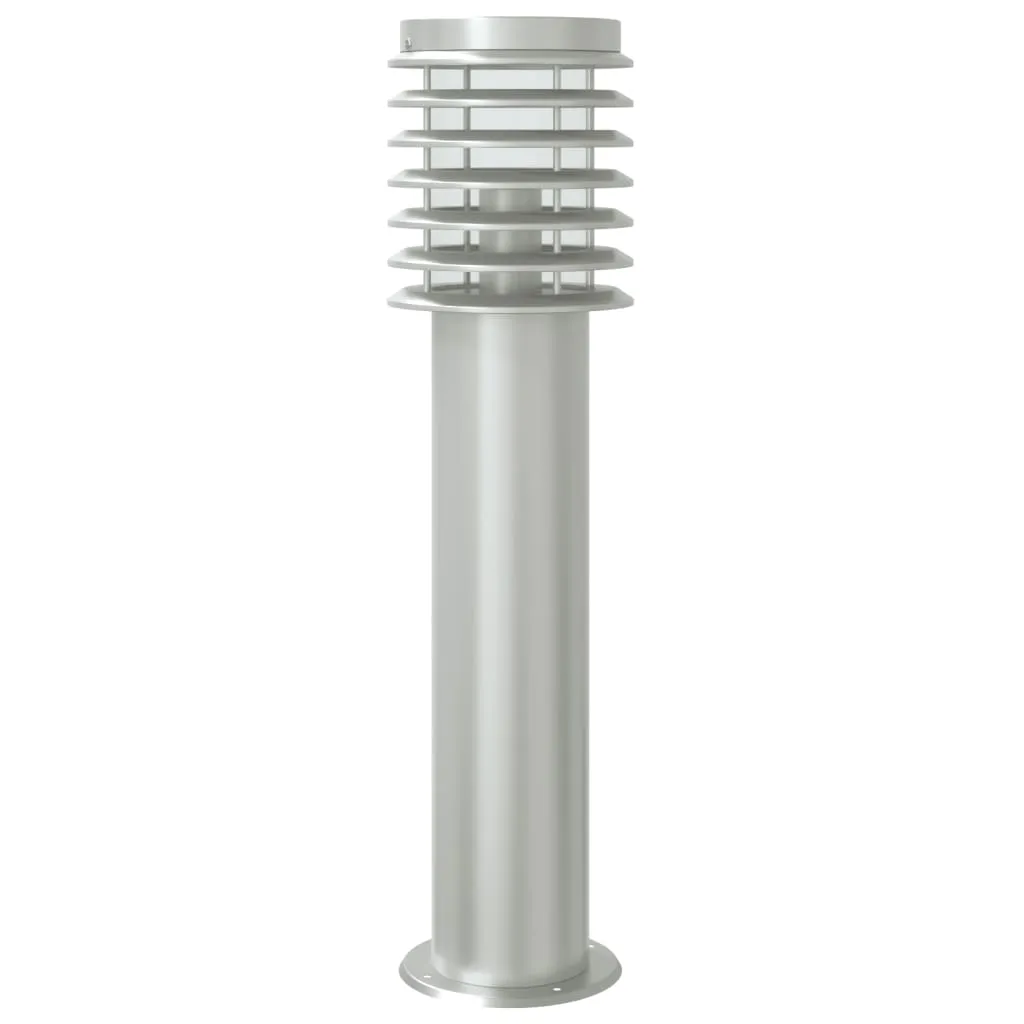 vidaXL Outdoor Floor Lamps with Sensors 3pcs Silver 60 cm Stainless Steel