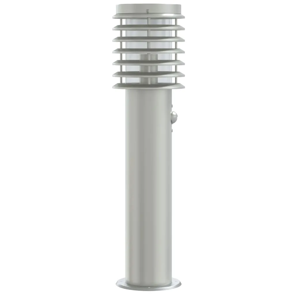 vidaXL Outdoor Floor Lamps with Sensors 3pcs Silver 60 cm Stainless Steel