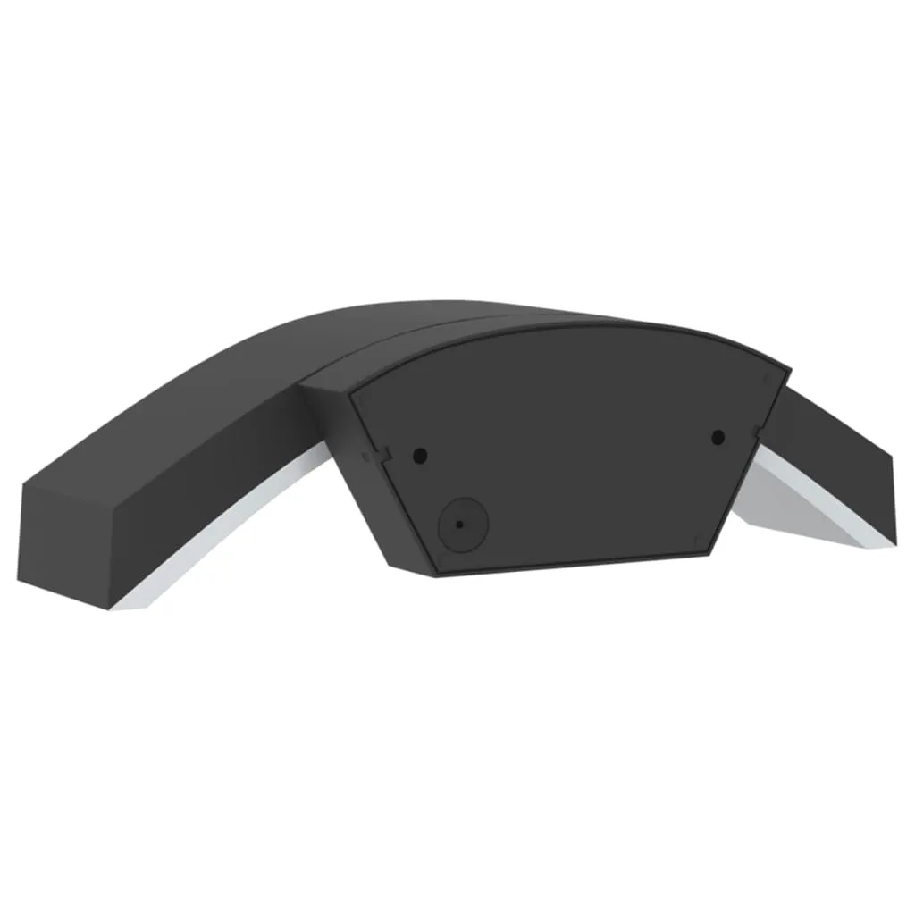 vidaXL Outdoor LED Wall Lights with Sensors 2pcs Black Die-cast Aluminium