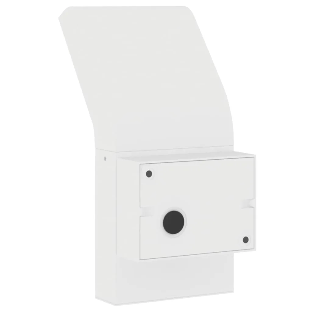 vidaXL Outdoor LED Wall Lights with Sensors 2pcs White Die-cast Aluminium