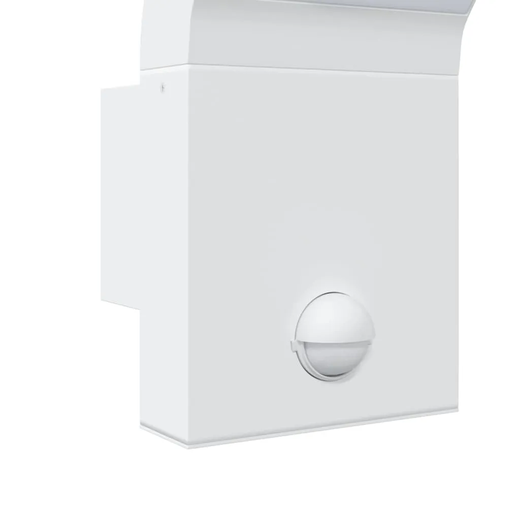 vidaXL Outdoor LED Wall Lights with Sensors 2pcs White Die-cast Aluminium