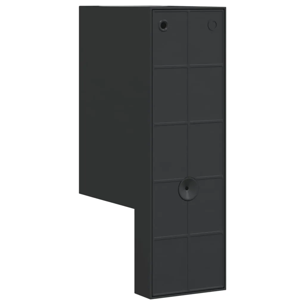 vidaXL Outdoor Wall Lights with Sensors 2pcs Black Die-cast Aluminium